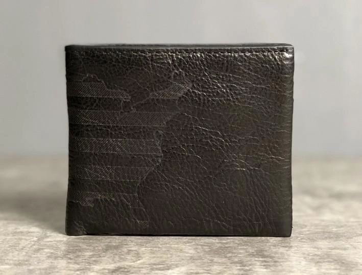 Handmade Leather Mens Cool Slim billfold Leather Wallet Men Small Wallets Bifold for Men