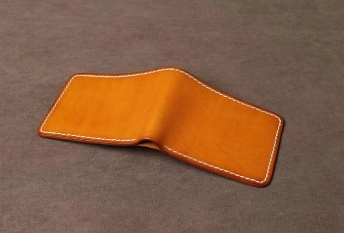 Handmade Leather Mens Cool Slim Leather Small Wallet Men Bifold billfold Wallet for Men