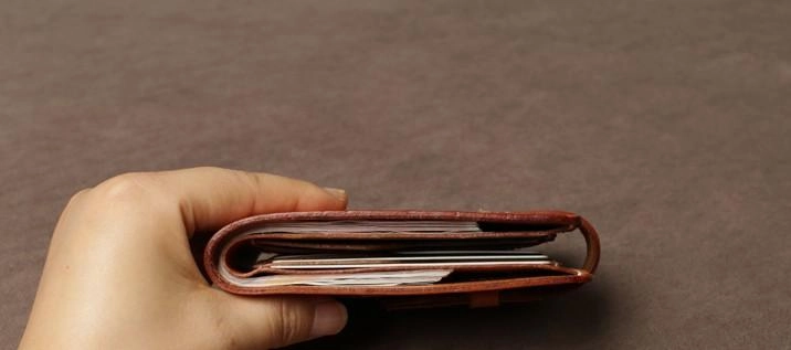 Handmade Leather Mens Cool Slim Leather Small Wallet Men billfold Wallets for Men