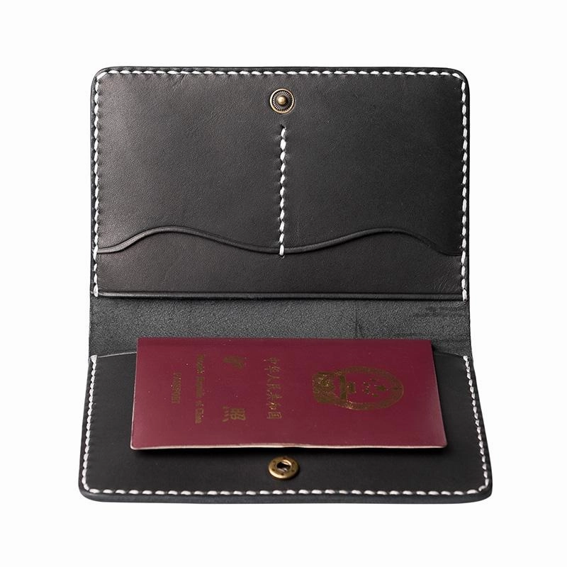Handmade Leather Mens Travel Wallet Passport Leather Wallet billfold Slim Wallets for Men