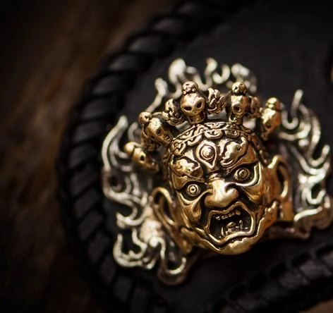 Handmade Leather Monster Mens Chain Biker Wallets Cool Tooled Leather Wallet Long Wallets for Men