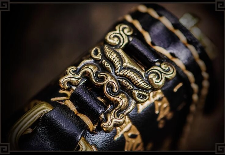 Handmade Leather Tibetan Mens Biker Chain Wallet Cool Leather Wallet Long Clutch Wallets for Men