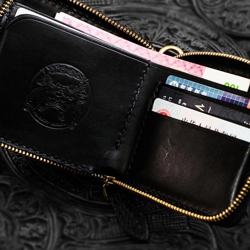 Handmade LIZARD SKIN Leather Black Biker Wallet Mens Cool billfold Chain Wallet Trucker Wallet with Chain
