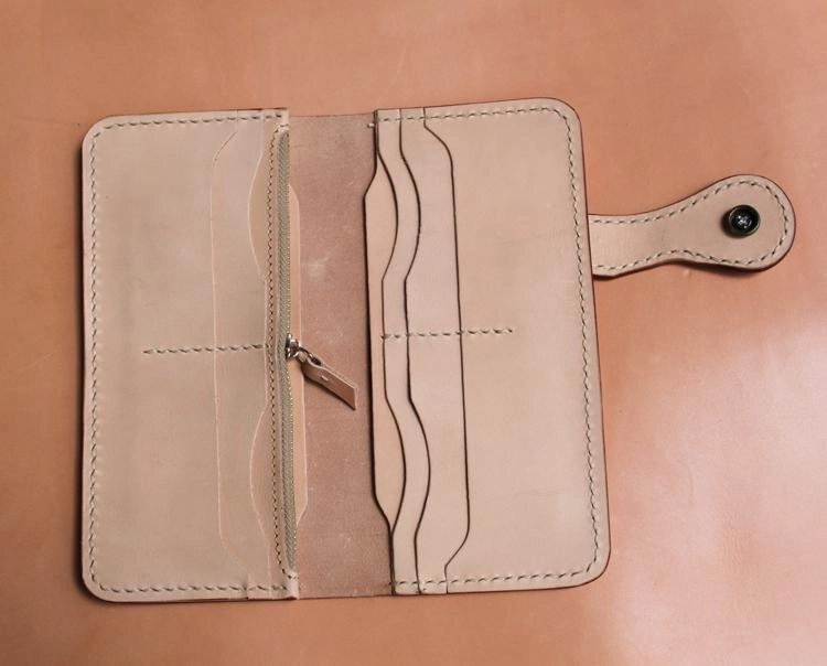 Handmade Mens Leather Biker Chain Wallets Cool Long Chain Wallet with Chain