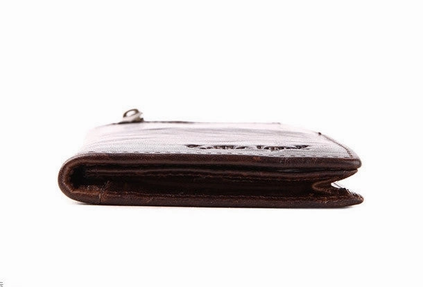 Handmade Vintage Bifold Coffee Men Leather Long wallet clutch purse For Men