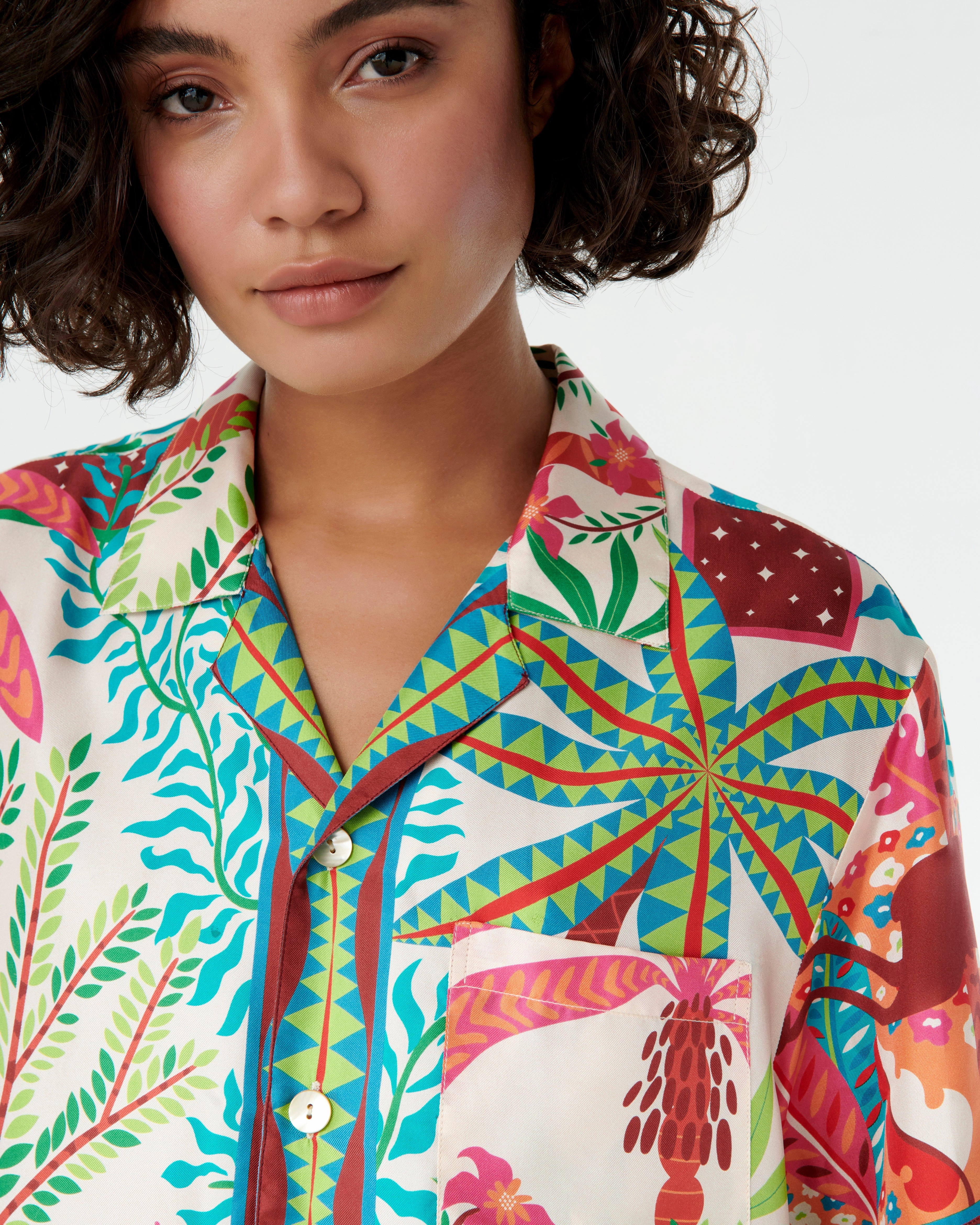 Hawaiian Shirt in Louis Barth??lemy Print