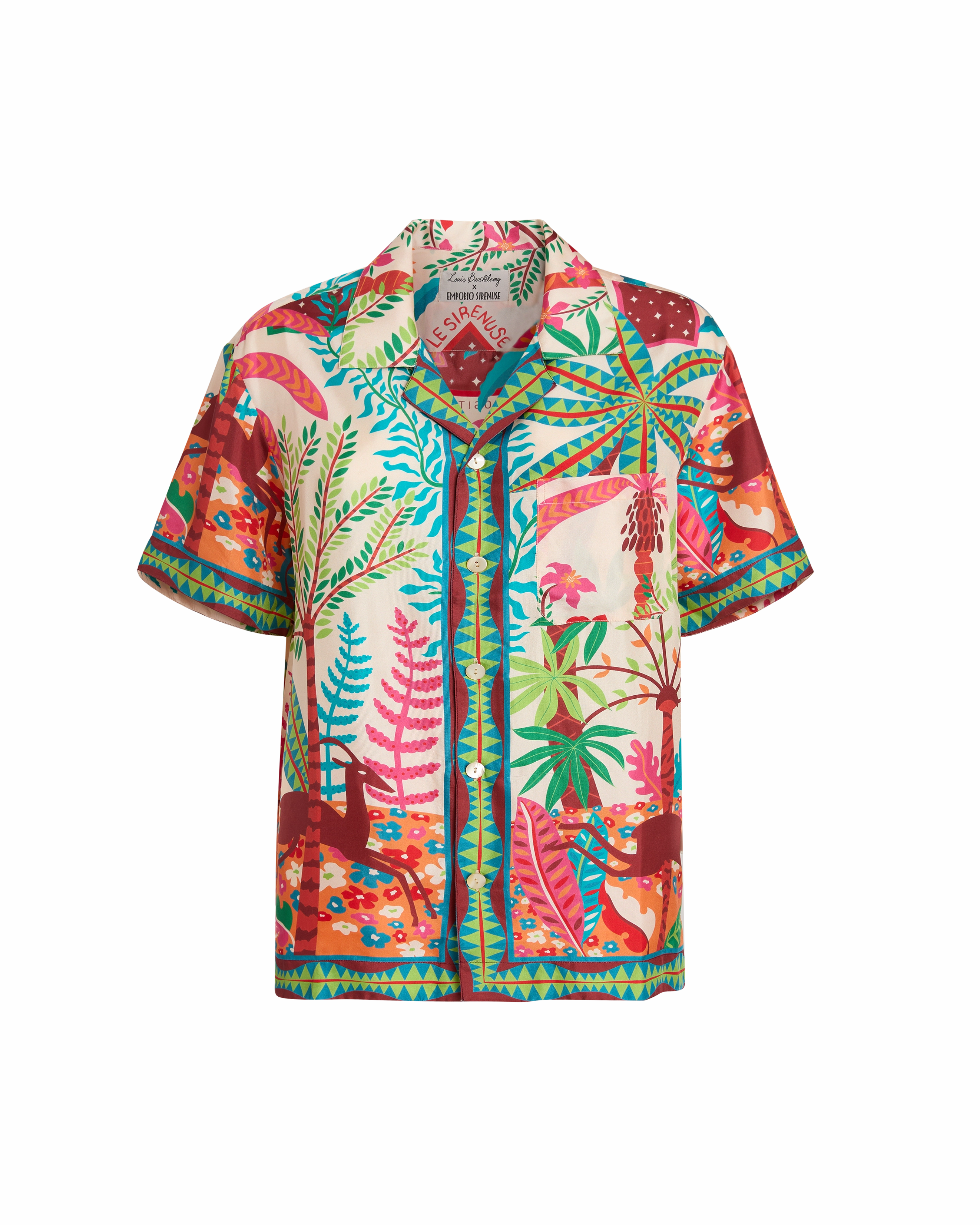 Hawaiian Shirt in Louis Barth??lemy Print