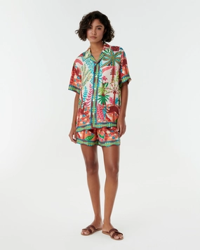 Hawaiian Shirt in Louis Barth??lemy Print