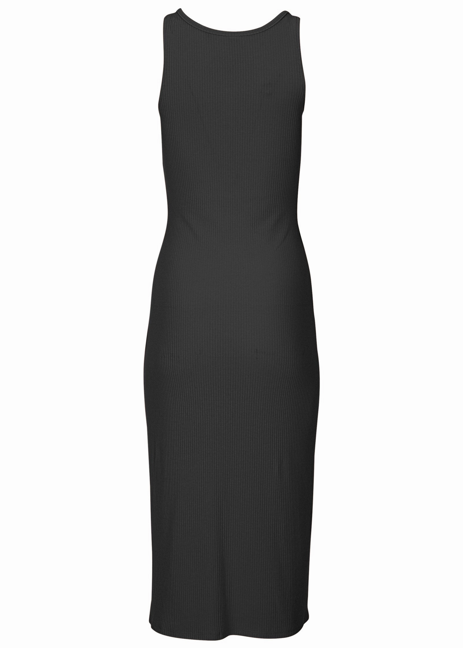 Henley Midi Dress - Black