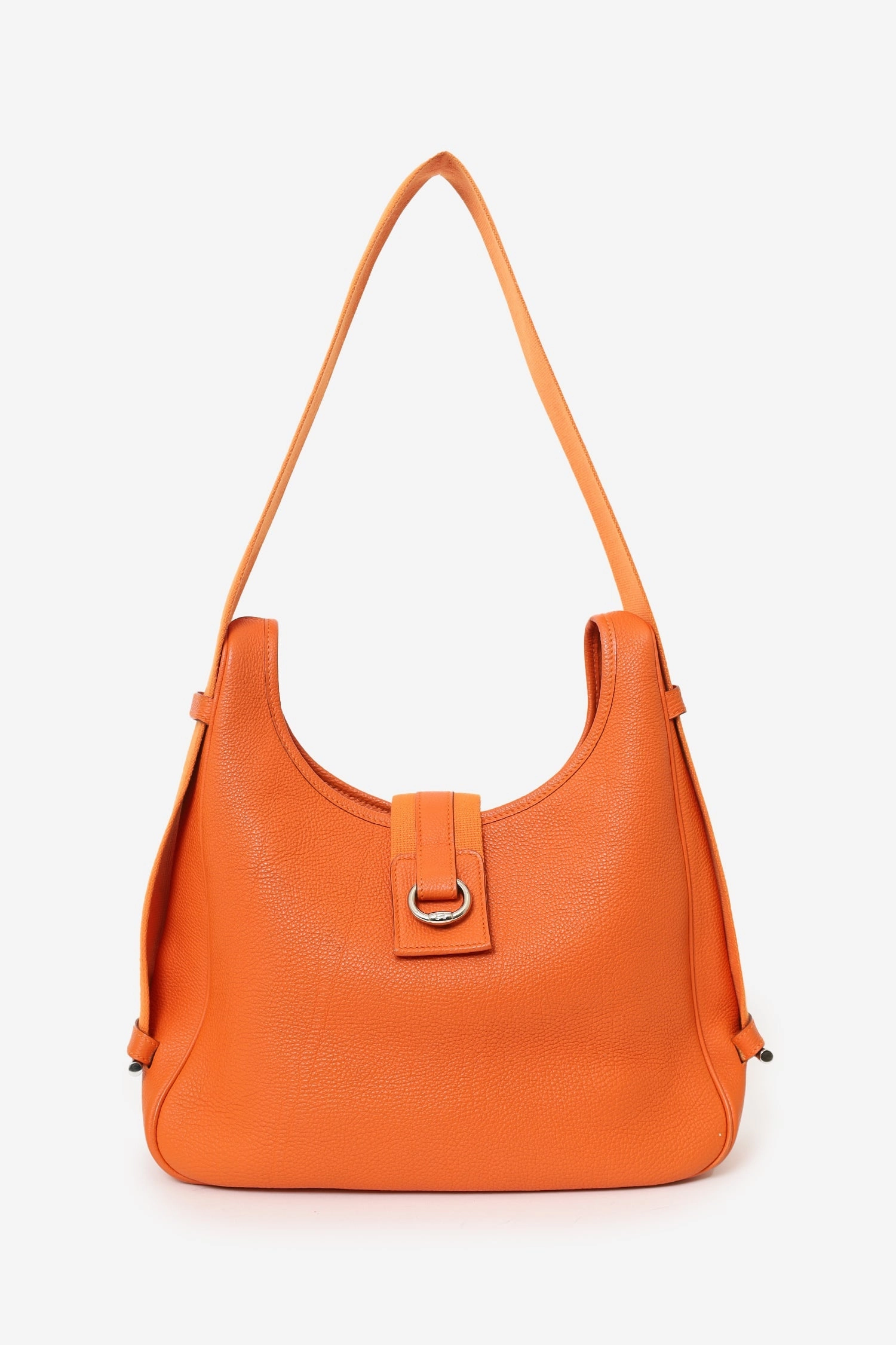 Hermes 2007 Orange Clemence Leather Tsako Bag