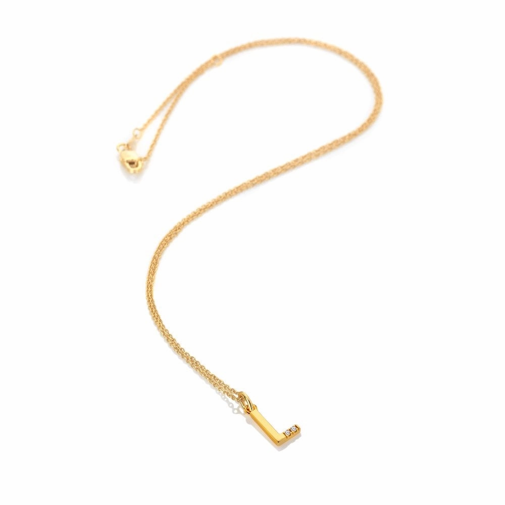 Hot Diamonds Initial L Gold Plated Silver Pendant DP950
