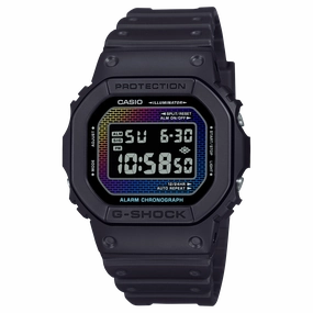 Iconic G-Shock 5600 Series Timepiece with Rainbow Gradation DW5600RW-1D