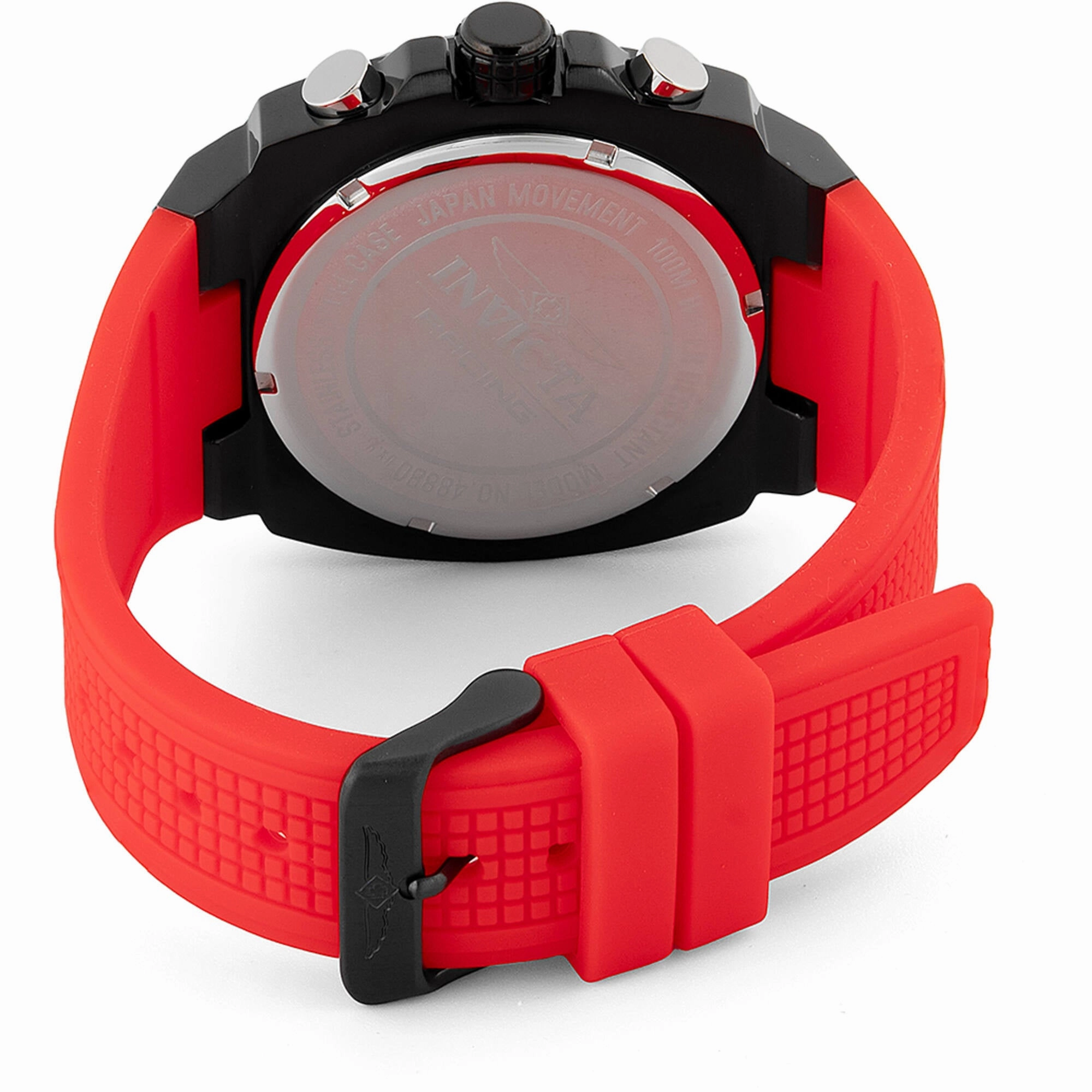 Invicta Men's Watch - Invicta Racing Chrono Black Case Red Silicone Strap | 48880