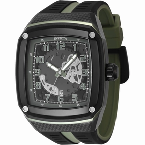 Invicta Men's Watch - Invicta Racing Gunmetal and Green Dial Silicone Strap | 48067