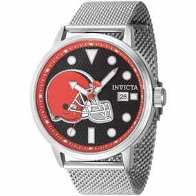 Invicta Men's Watch - NFL Cleveland Browns Brown Dial Steel Mesh Bracelet | 47987