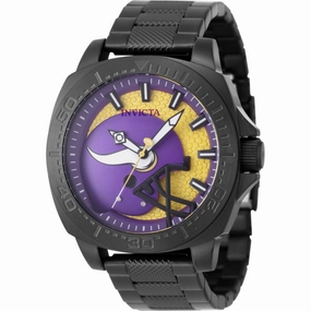 Invicta Men's Watch - NFL Minnesota Vikings Yellow and Purple Dial Bracelet | 47889