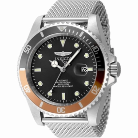 Invicta Men's Watch - Pro Diver Automatic Grey Dial Silver Steel Mesh Bracelet | 48631