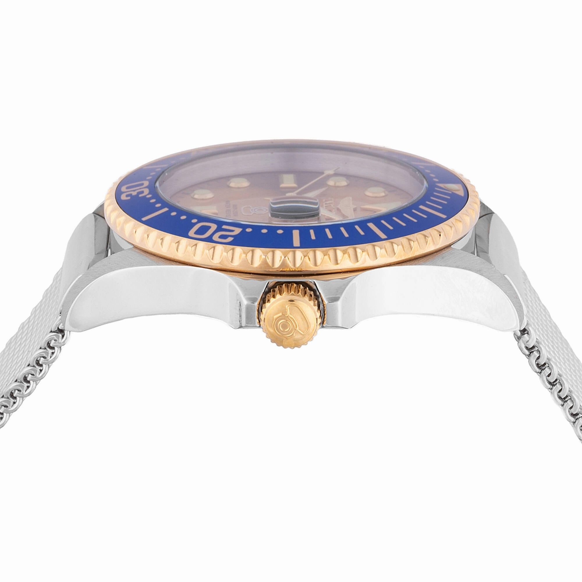 Invicta Men's Watch - Pro Diver Quartz Gold Tone Dial Silver Steel Bracelet | 48216