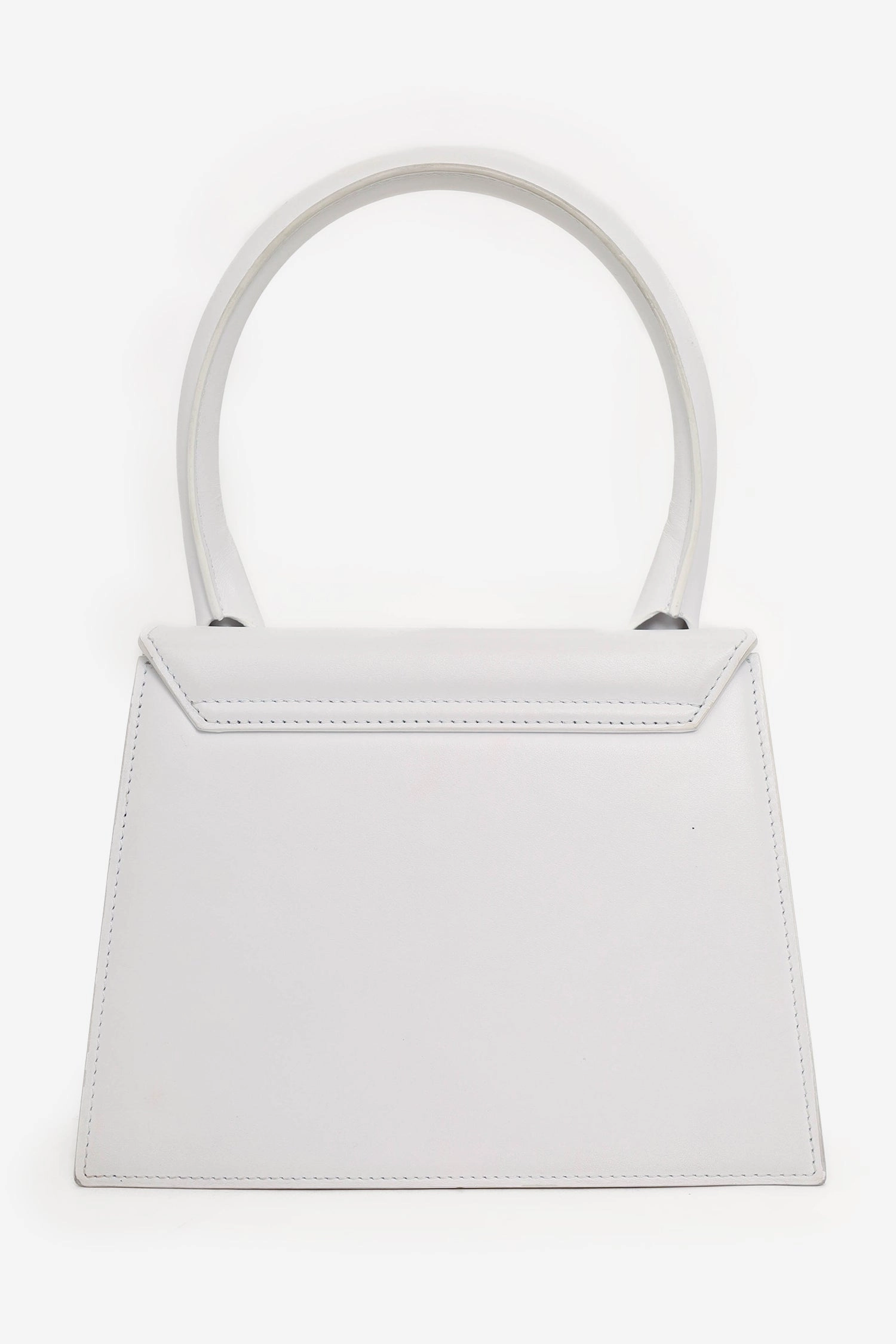 Jacquemus White Leather Les Classiques 'Le grand Chiquito' Bag