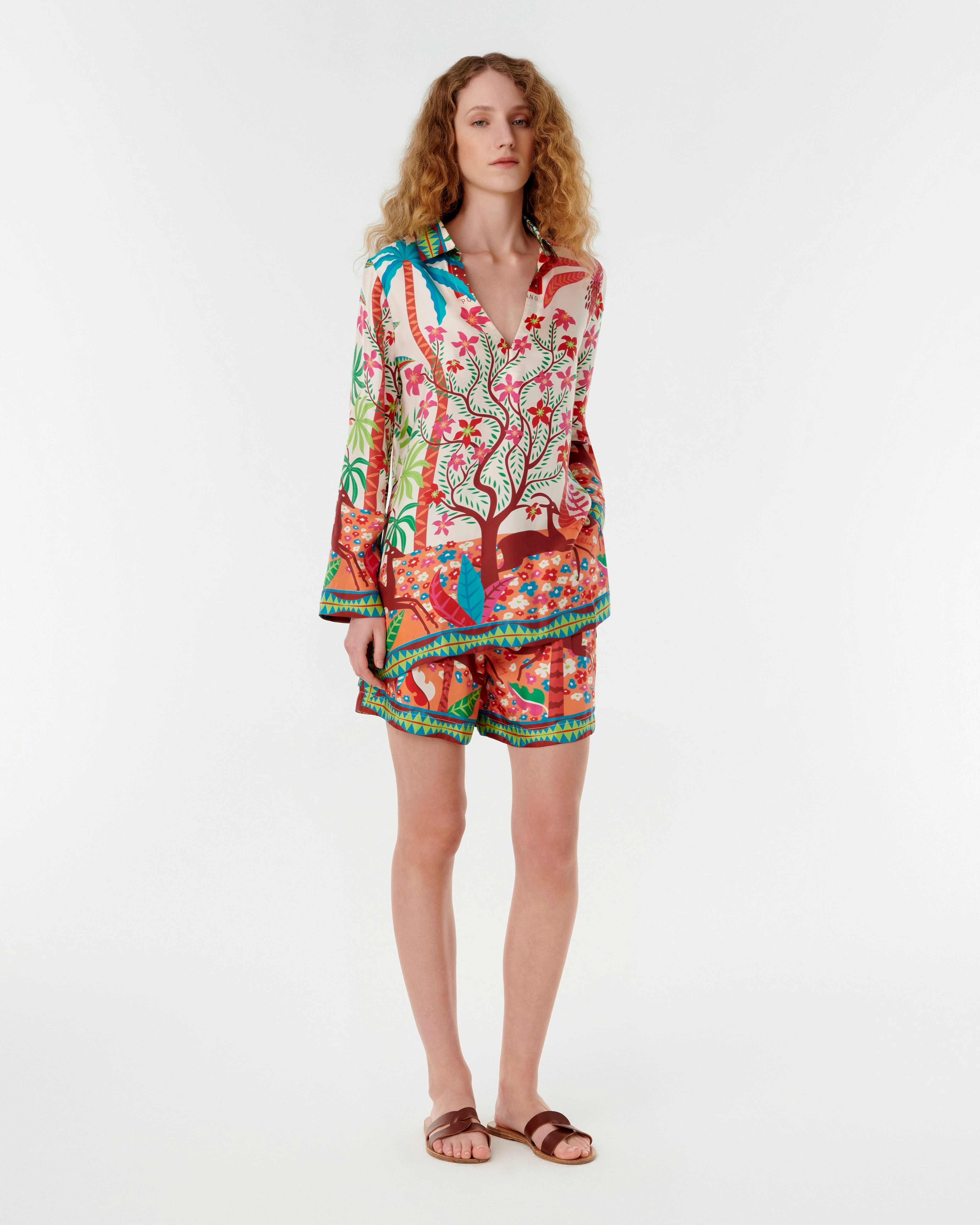 Jia Tunic in Louis Barth??lemy Print