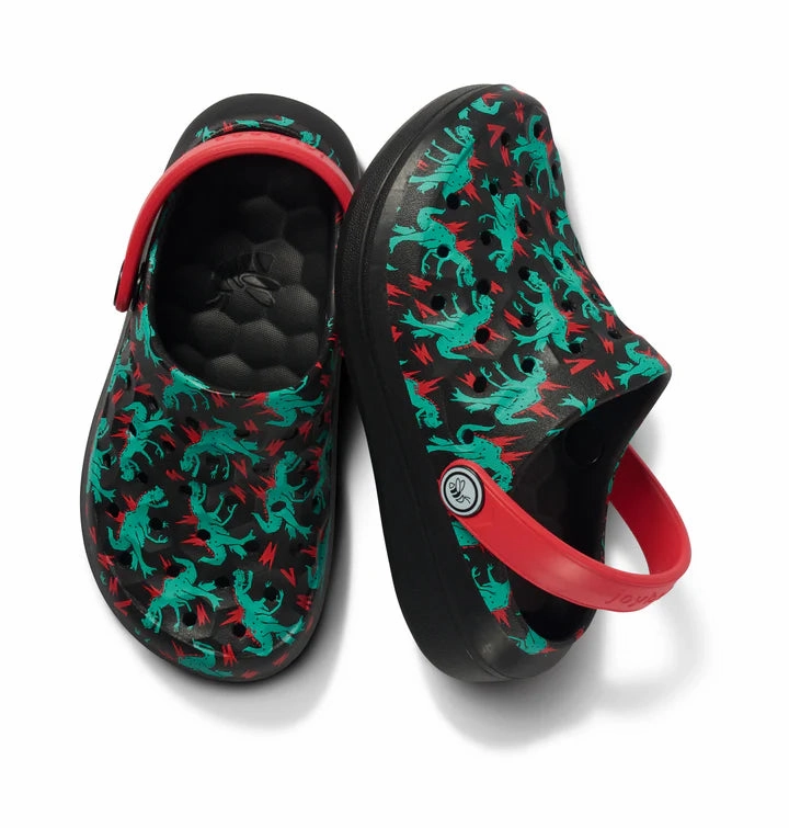 Joybees Dino Bolt Red Toddler Varsity Clog