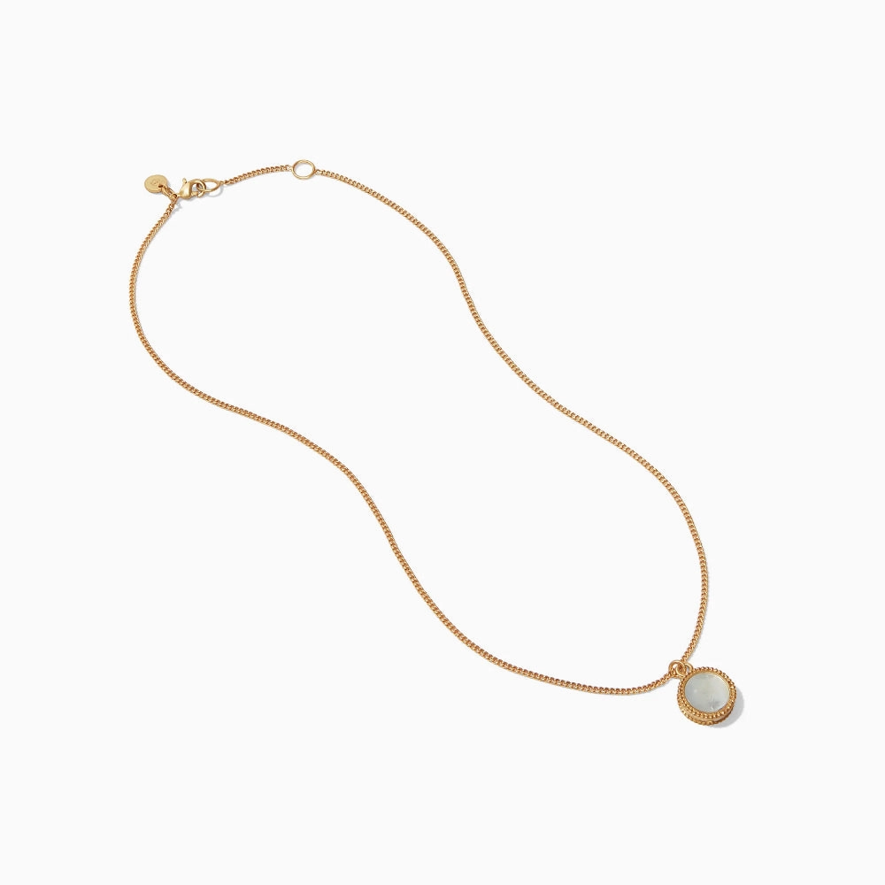 Julie Vos Fleur-de-Lis Solitaire Necklace
