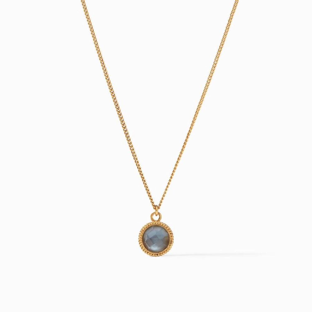 Julie Vos Fleur-de-Lis Solitaire Necklace