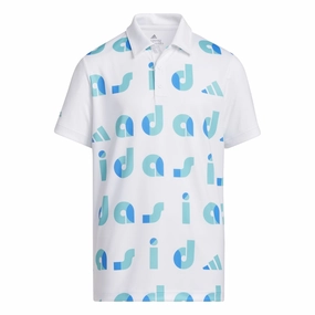 Junior adidas Graphic Print Golf Polo Shirt HC0250