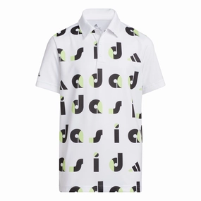 Junior adidas Graphic Print Golf Polo Shirt HC0251