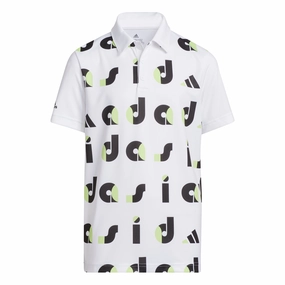Junior adidas Graphic Print Golf Polo Shirt HC0251