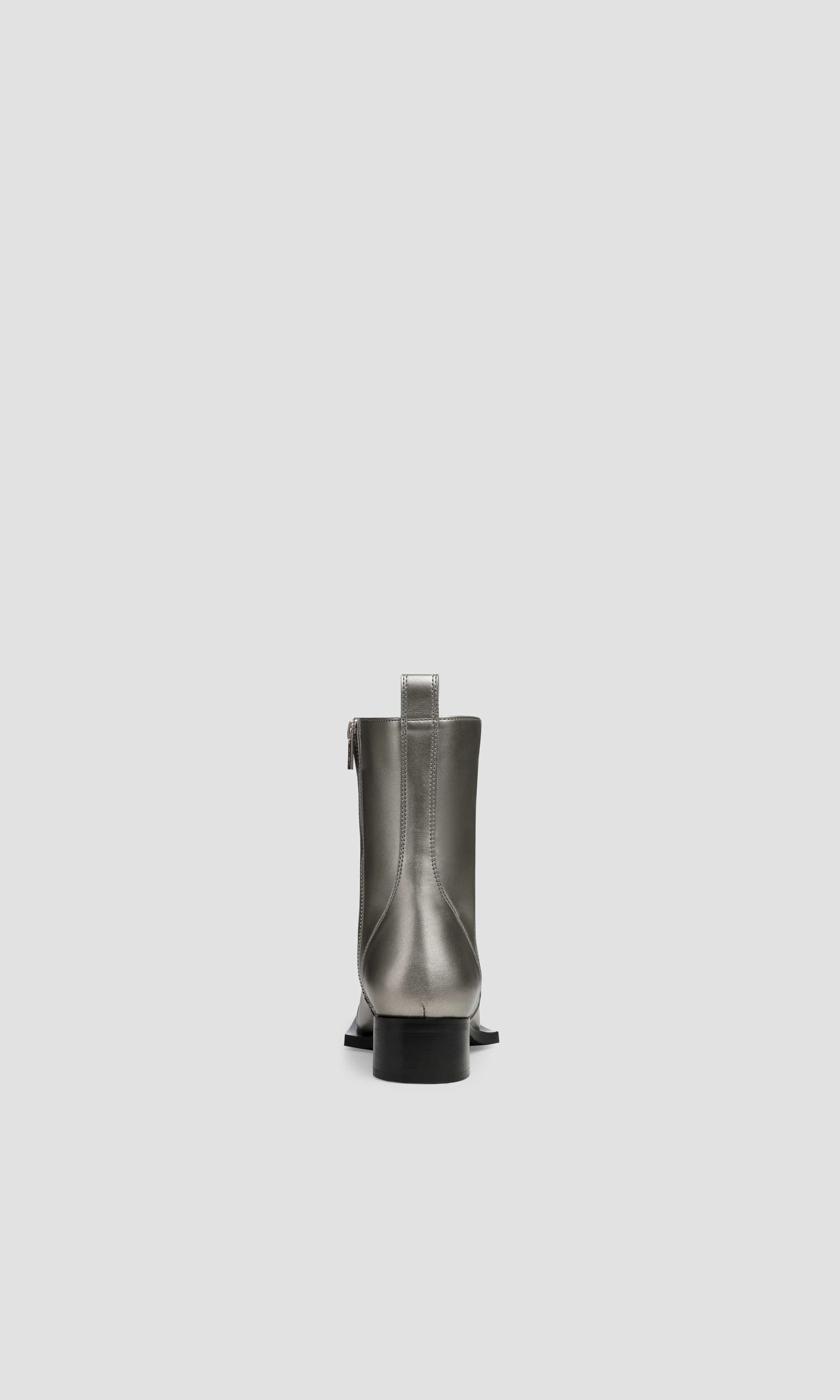 Karel Plus Vegan Apple Leather Ankle Boots | Silver