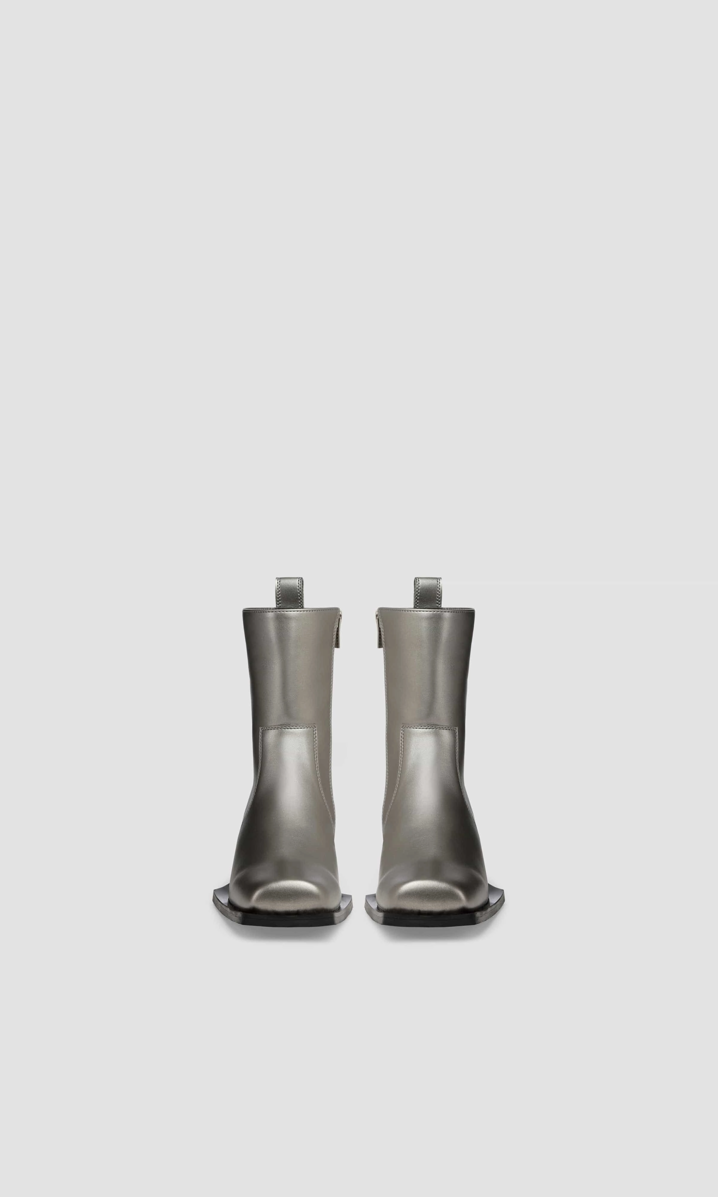 Karel Plus Vegan Apple Leather Ankle Boots | Silver