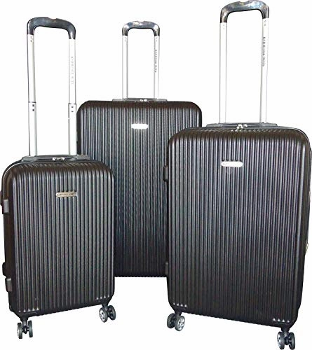 Karriage-Mate Hardside Lightweight Luggage with Spinner Wheels, Combination Lock., Black