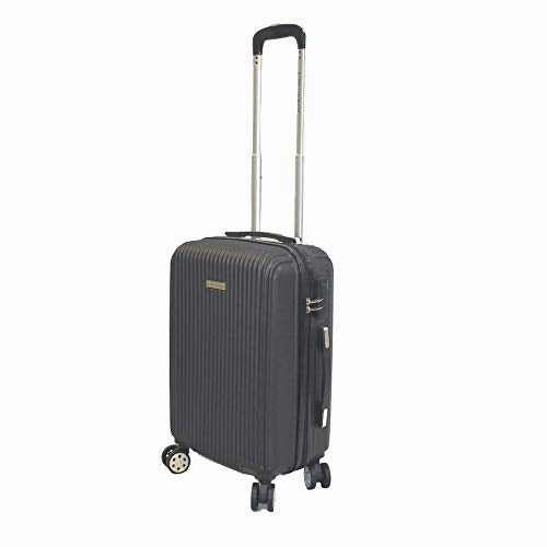 Karriage-Mate Hardside Lightweight Luggage with Spinner Wheels, Combination Lock., Black