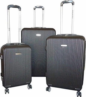Karriage-Mate Hardside Lightweight Luggage with Spinner Wheels, Combination Lock., Black