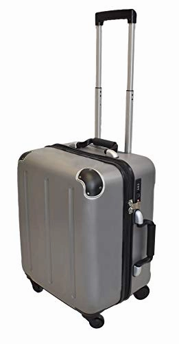 KARRIAGE-MATE Multiple Purpose Wine Travel Hardside Luggage for Carrying 8 Bottles Wine (Grey, Small)