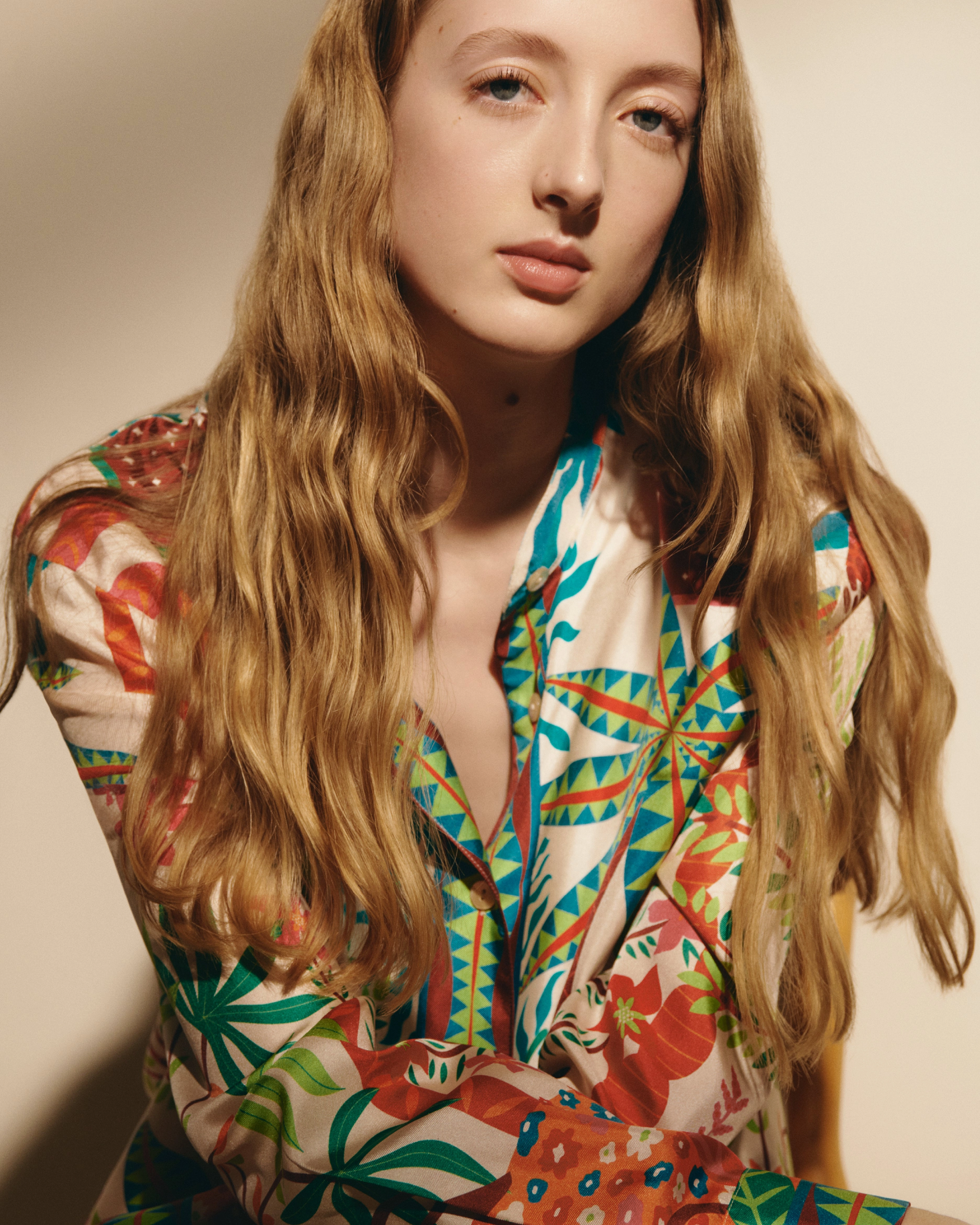 Kelsy Shirt in Louis Barth??lemy Print