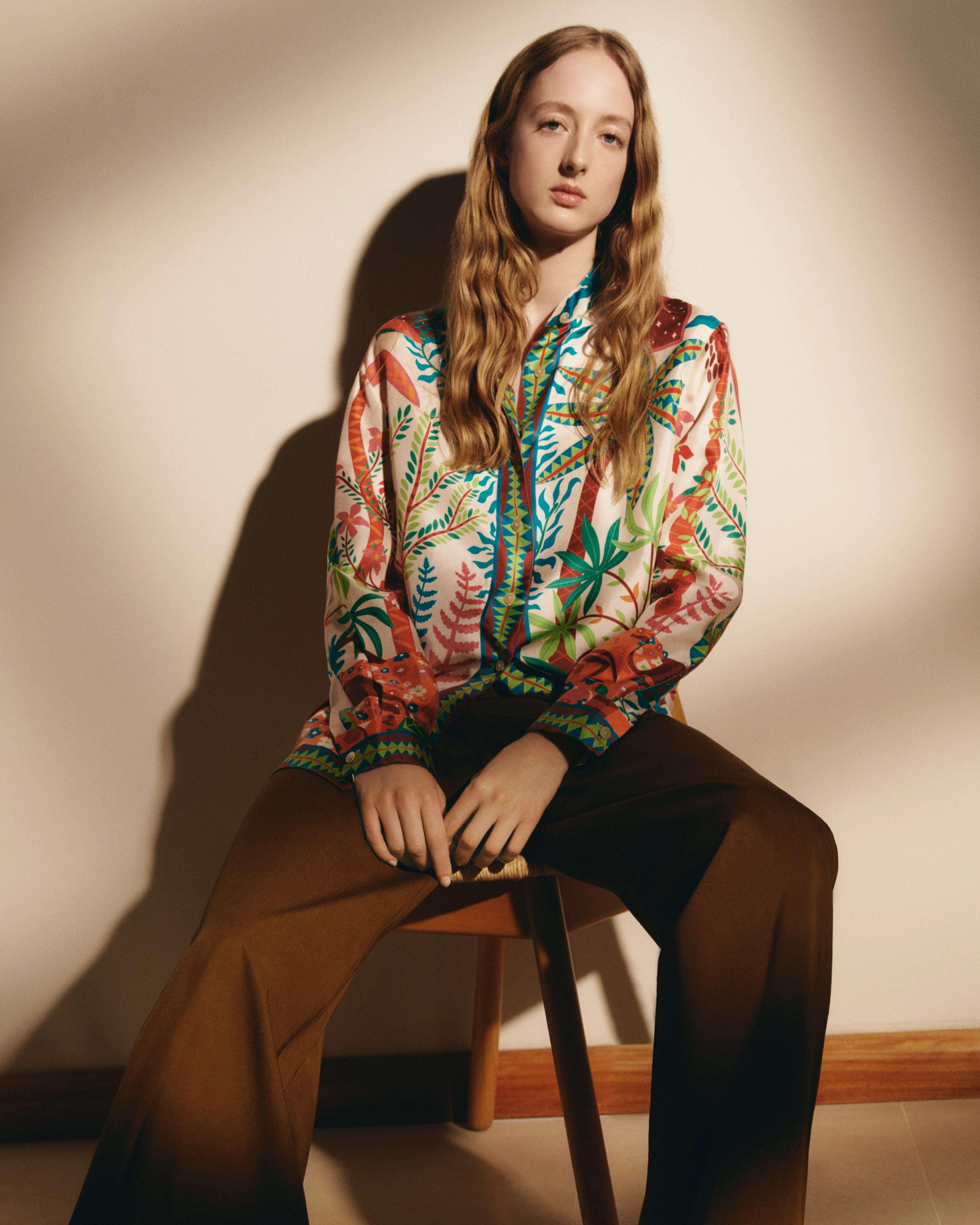 Kelsy Shirt in Louis Barth??lemy Print