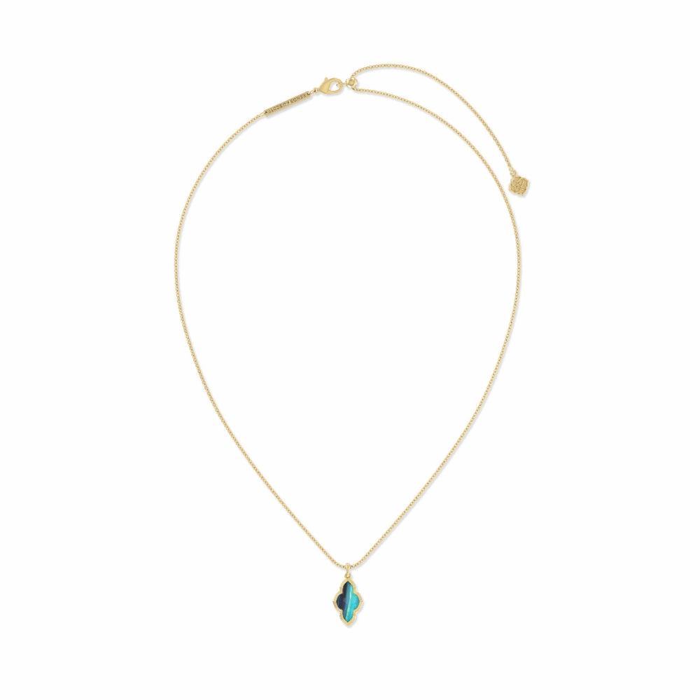 Kendra Scott Abbie Gold Framed Short Pendant Necklace