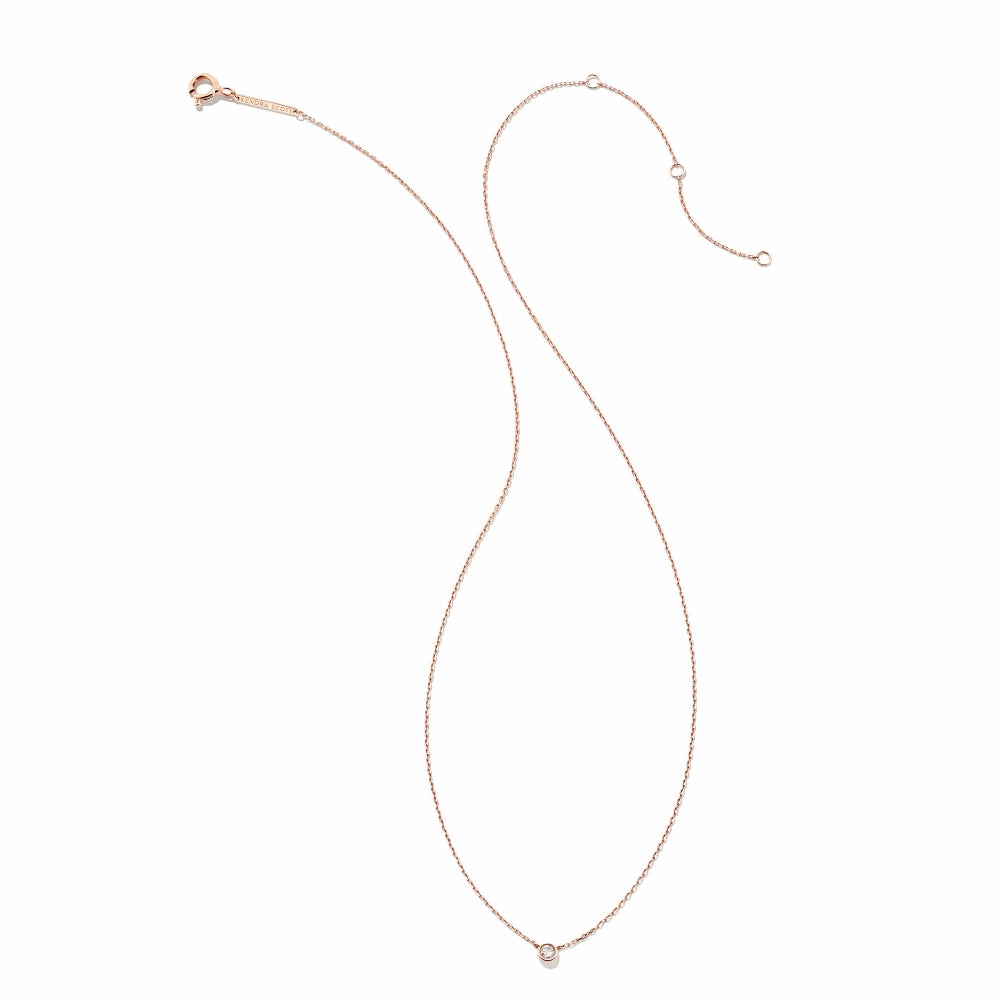Kendra Scott Audrey 14k Gold Pendant Necklace in .07ct White Diamond