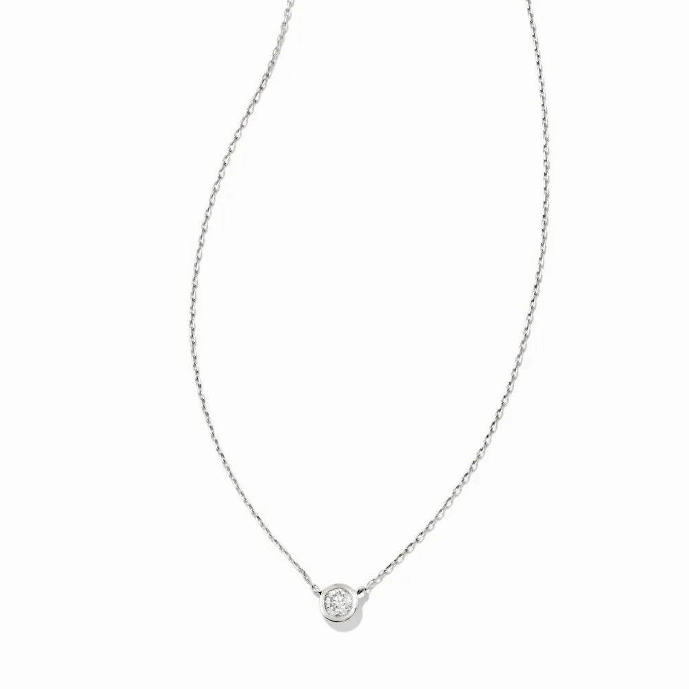 Kendra Scott Audrey 14k Gold Pendant Necklace in .15ct White Diamond