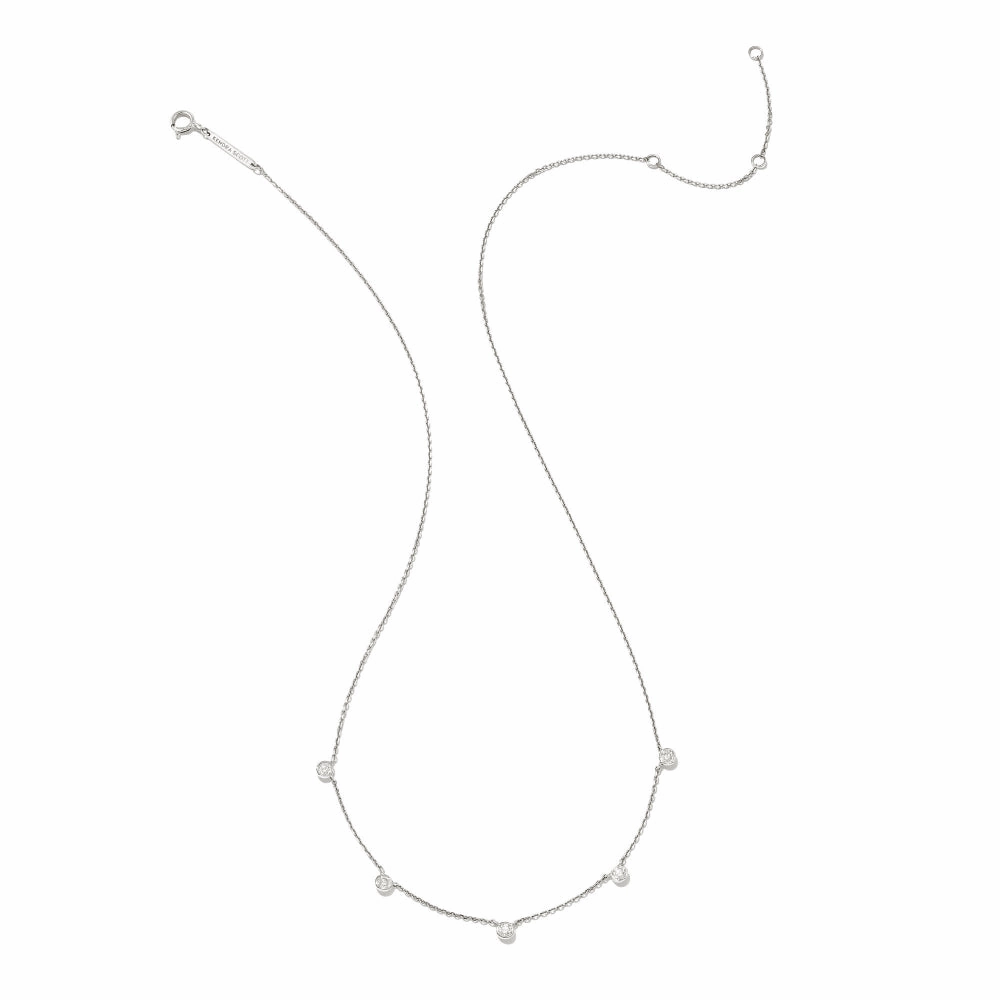 Kendra Scott Audrey 14k Gold Strand Necklace in White Diamond
