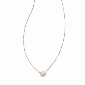 Kendra Scott Audrey 14k Rose Gold Pendant Necklace in .25ct Diamond