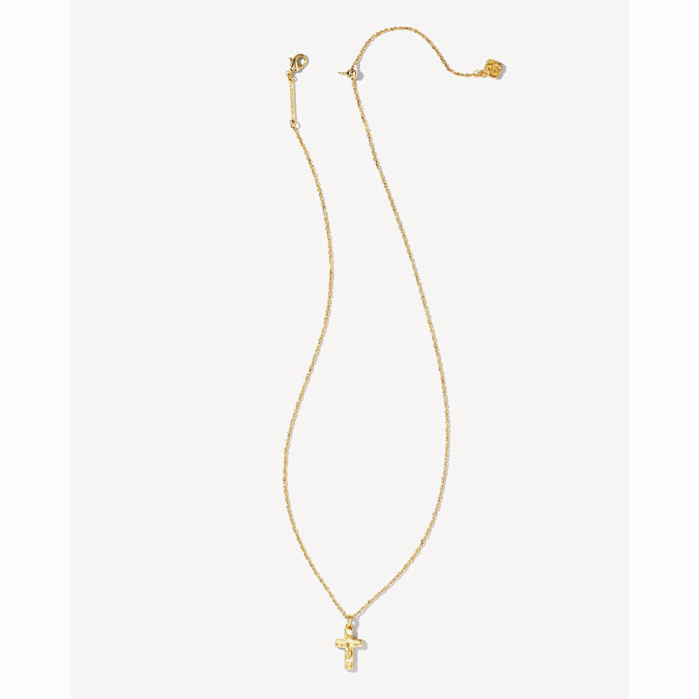 Kendra Scott Cross Pendant Necklace in Gold