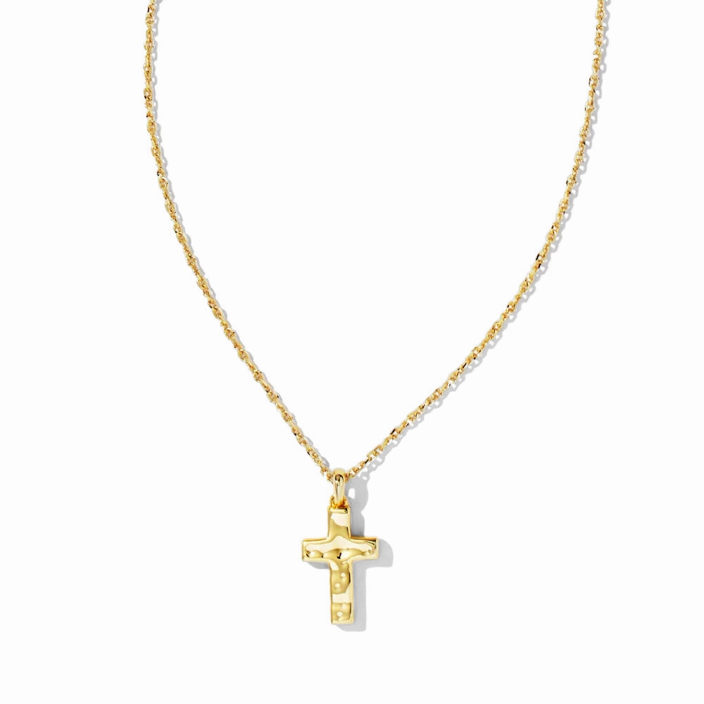 Kendra Scott Cross Pendant Necklace in Gold