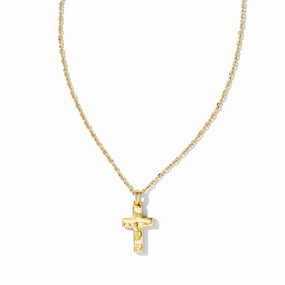 Kendra Scott Cross Pendant Necklace in Gold