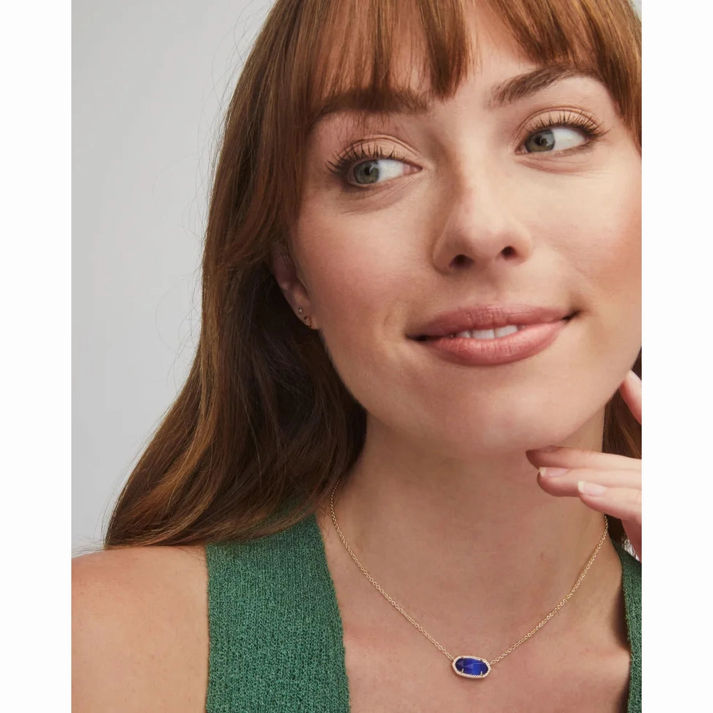 Kendra Scott Elisa Pendant Necklace in Cobalt Cats Eye