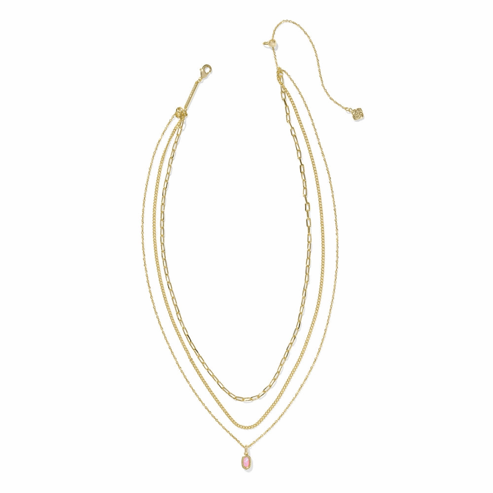 Kendra Scott Gold Mini Elisa Triple Strand Necklace
