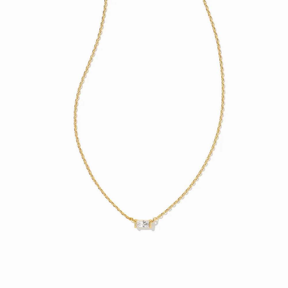 Kendra Scott Juliette Pendant Necklace in White Crystal