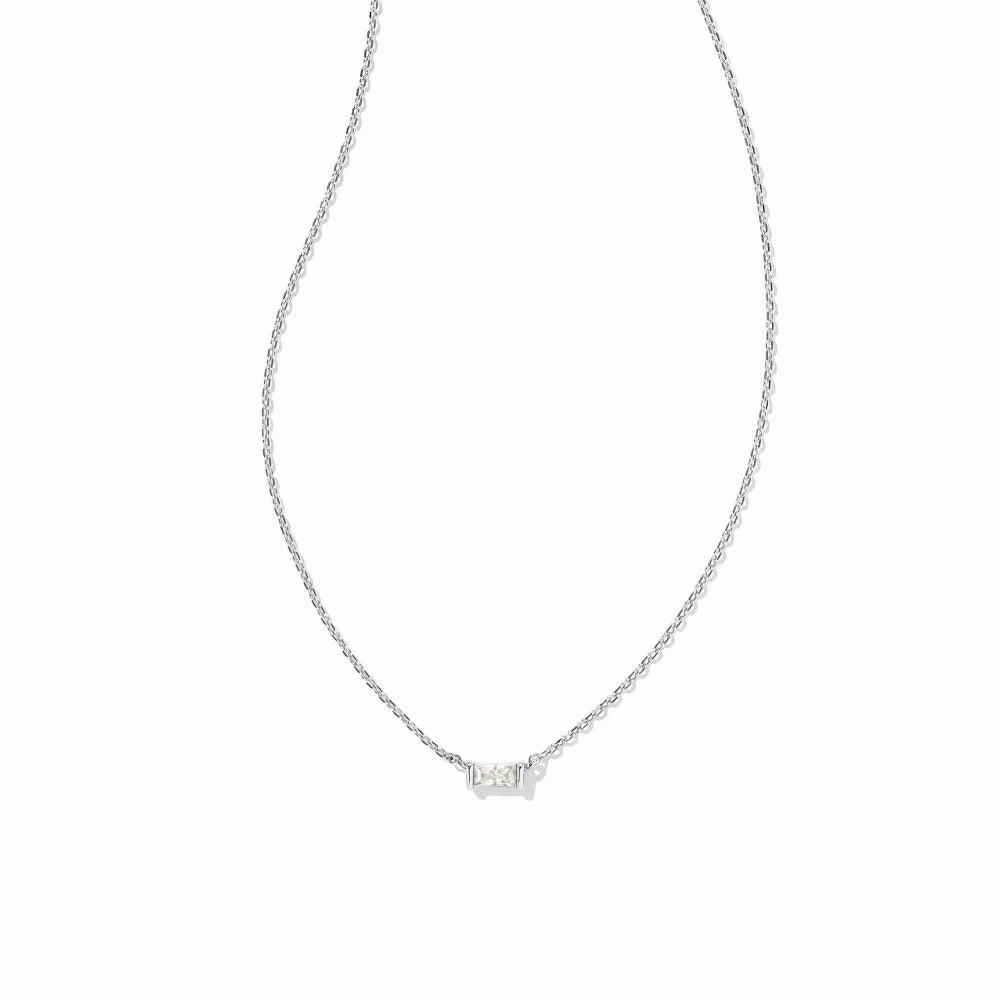 Kendra Scott Juliette Pendant Necklace in White Crystal